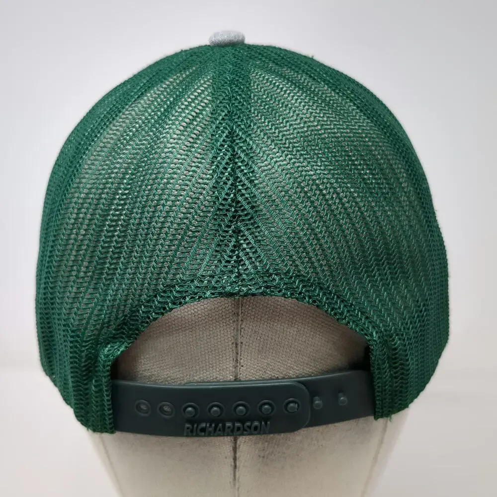 Richardson Trucker Hat Gray Green One Size RH White Construction Snapback